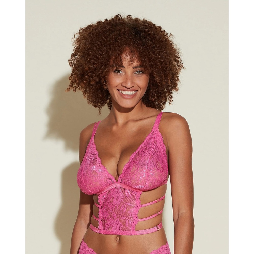 Cosabella Cropped Cami Women Medium Pink New Never Say Never Tie Me Down Curvy - Picture 4 of 7